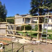 Ossature pour clôture en voliges avec couvres joints - Bordeaux #Gironde
